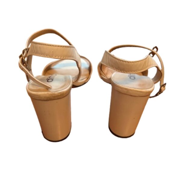 Ditto Strappy Heeled Sandals Women’s Size 38 White Minimalist Summer Heels - Picture 3 of 4